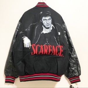 Scarface | Men’s Reversible Collectible Leather Jacket | L